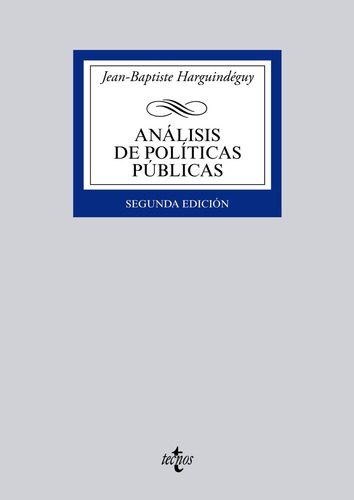 Análisis de políticas públicas, de Harguindéguy, Jean-Baptiste. Editorial Tecnos, tapa blanda en español, 2015
