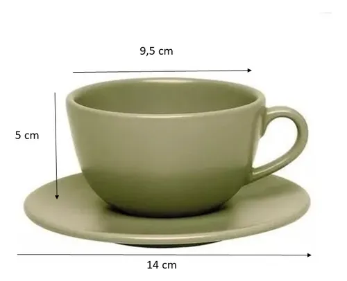 Set Taza Té C/plato Unni Cerámica 200cc Oxford X6uni
