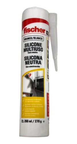 Silicona Sellador Neutra Fischer Blanco