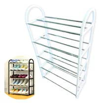 Comprar Sapateira 05 Andares De Prateleiras Branco E Preta Vertical