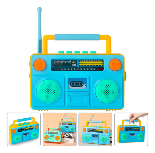 Radio De Dibujos Animados Inclinada A Máquina Con Forma De M