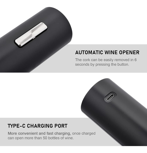 Cokunst Set Abridor De Vino Eléctrico De Regalo, Recargab...