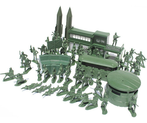 56 Uds. Base Militar De Misiles Modelo Playset Soldado De