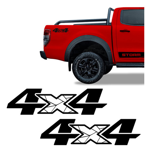 Par Adesivos 4x4 Ranger Storm 2020 Emblema Modelo Original