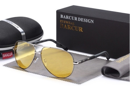 Gafas De Sol Con Espejo Polarizado Para Hombres - Barcur