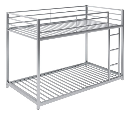 Twin Over Twin Bunk Bed With Ladder,metal Bunk Bed Modern Lo