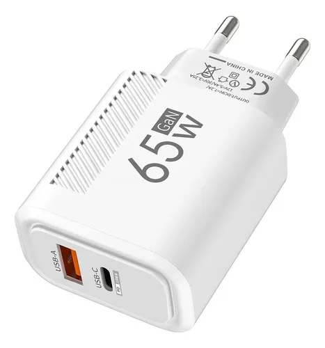 comprar Cargador Doble 65w Usb C Pd Carga Rapida 3.0 Fast Charge
