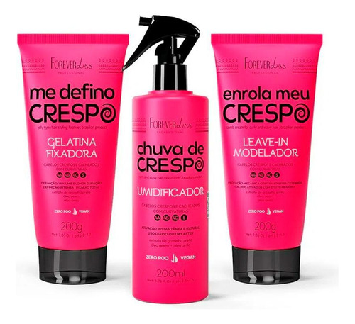 Kit Finalizadores Cabelo Crespo Forever Liss