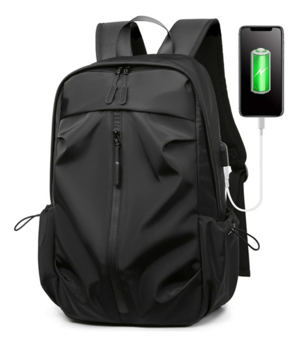 Mochila Para Hombre Portátil 35l Gran Capacidad Mochila Antirrobo Hombre Con Puertos Usb Compartimento Múltiple Mochila De Viaje Nylon Impermeable