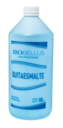 Quitaesmalte Biobellus Azul 1 Litro Manicuración Uñas Manos