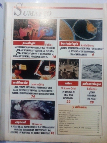 Imagen 2 de 4 de Revista Conozca Más Año 6 No. 2 Fobias Santo Grial Y Más