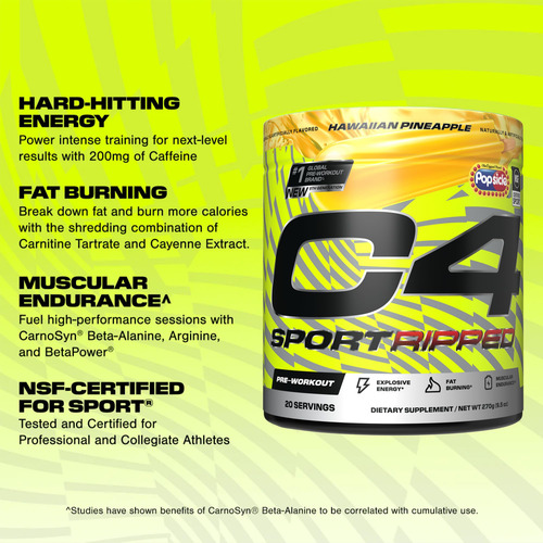 Polvo Para Antes Del Entrenamiento Cellucor C4 Ripped Sport,