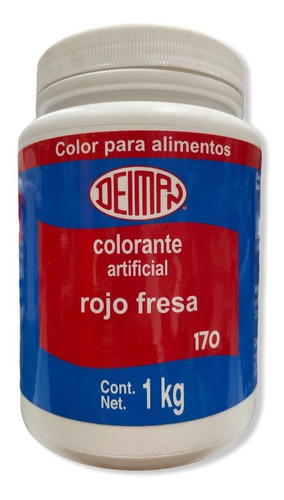 Colorante Vegetal Rojo Fresa 170 Frasco 1 Kilo 3 Piezas