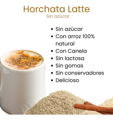 Horchata Latte Con Ingredientes Naturales 500g Bubultea