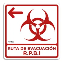 Comprar Señalamiento Ruta De Evacuacion Rpbi Izquierda 20x20