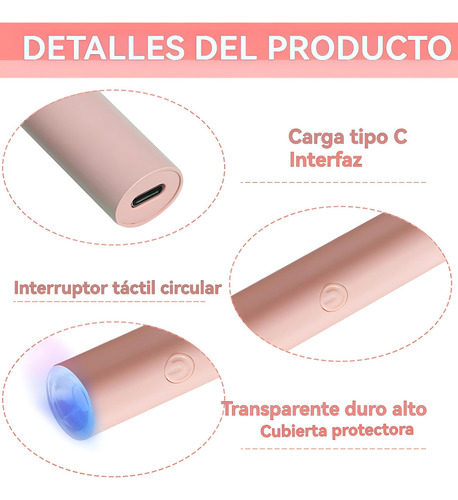 Secador Uñas Gel Recargable Portátil Led Para Press On