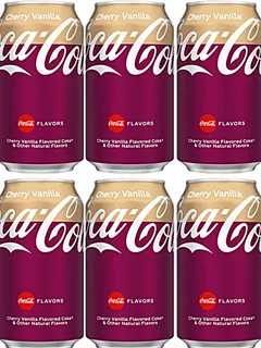 6 Coca Cola Cherry Vanilla Lata 355ml Refrigerante Importado