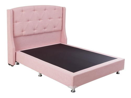 Cabecera King Size Dicasa Zefyr Rose+ Box Dicasa Pink