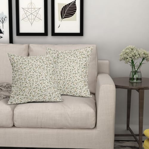 Juego De 2 Fundas De Almohada Con Flores Vintage 45x45 Cm