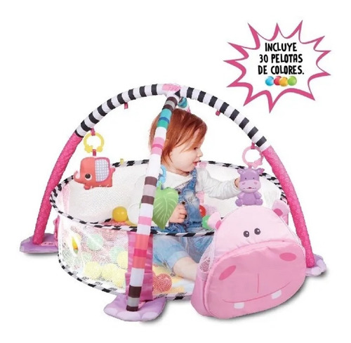 Imagen 2 de 4 de Gimnasio Manta Didactica Bebe Pelotero 2en1 Kinder Ball Cici