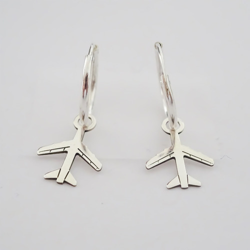 Amor Eterno - Arracadas / Aretes / Avión / Plata Y Oro