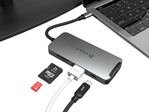 Concentrador Usb C 8 En 1 Adam Elements, 4 K Usb C A Hdmi, 1