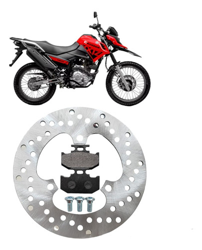 Disco De Freio Traseiro Xtz 150 Crosser + Pastilha Parafuso