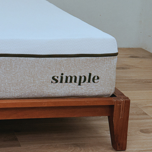 Simple Colchón Memory Foam Queen 25 Cm, Firmeza Media