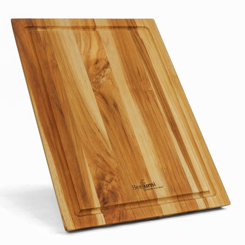 Beefurni Tabla Cortar S Madera Para Cocina Teca Ranura Jugo