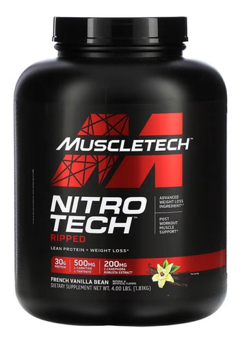 Nitro Tech Ripped 4lbs Vainilla Muscletech 