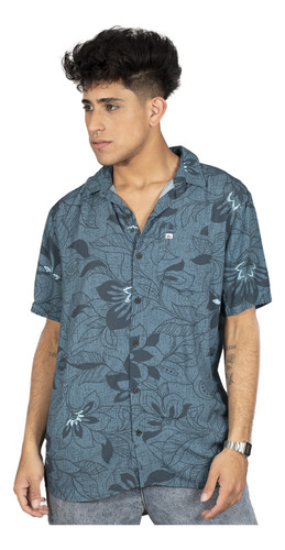 Camisa Quiksilver Groveler Hombre Moda Azul