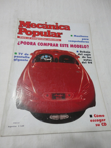 Revista Mecánica Popular Enero 1994 Tv De Pantalla Gigante