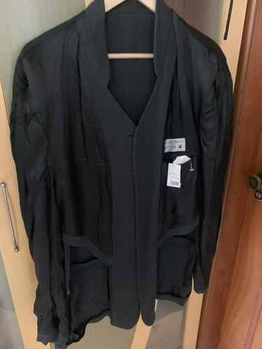 Casaco Blazer Italiano Masculino Sem Uso Cinza Escuro Preto