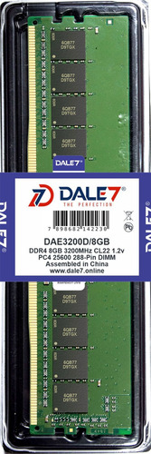 Memória Dale7 Ddr4 8gb 3200 Mhz Desktop Kit 04 Unidades