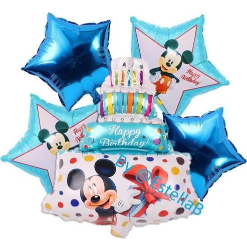 Lote De 10 Kits Globos Personajes Fiesta Mayoreo 50pzs Moda