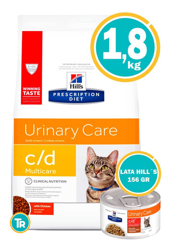 Comida Hill´s Gato C/d Problemas Urinarios 1,8 Kg +  Envío 