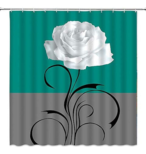 Cortinas De Baño Cortina De Ducha Con Diseño De Rosas