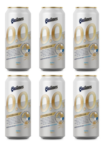 Pack X6 Quilmes Sin Alcohol 0,0 % Lata 473 Ml