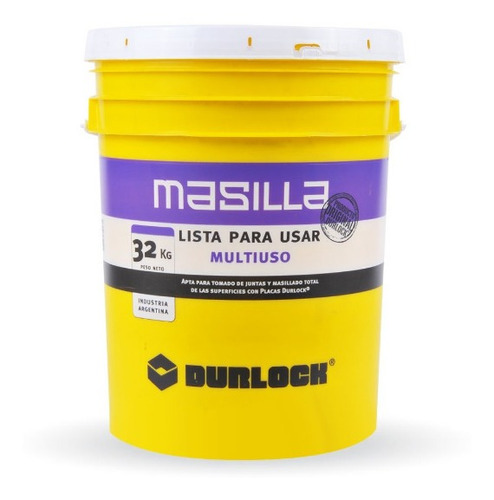 Masilla Durlock 32 Kg Para Placas De Yeso Lista Para Usar