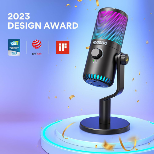 Micrófono Usb Para Juegos Con Software, Micrófono Rgb...