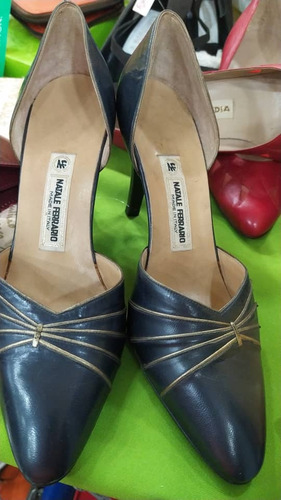 Zapato Talla 36 Azul Marino De Vestir Para Dama