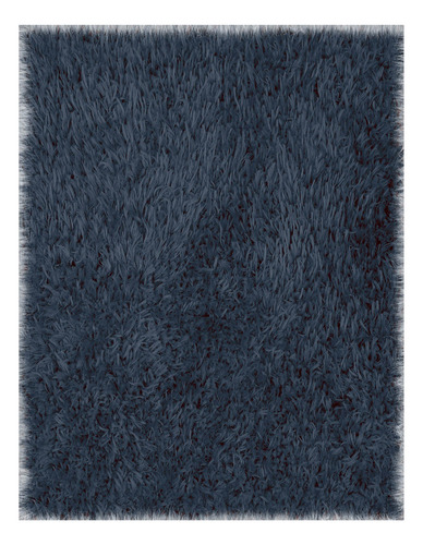 Tapete Decorativo Dib Oslo Shagg 120x170 Cm Ancho 120 Cm Color Azul Marino Diseño De La Tela Shaggy Largo 170 Cm