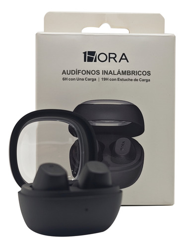 Auriculares Tws 1hora Aut208 Negro Con Microfono Deep Bass