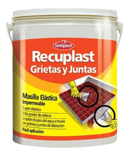 Imagen 3 de 5 de Recuplast Masilla Sella Grieta/fisura Sinteplast 5k Pintumm