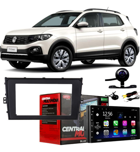 Central Multimidia Android Auto T-cross 2019 2020 2021 22 23