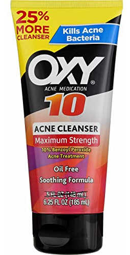 Oxy Acne Medication Face Wash - Maximum Action With 8d6at