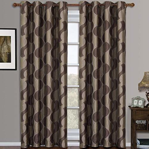 Royal Hotel Savanna Mocha Ojales Jacquard Ventana Paneles De