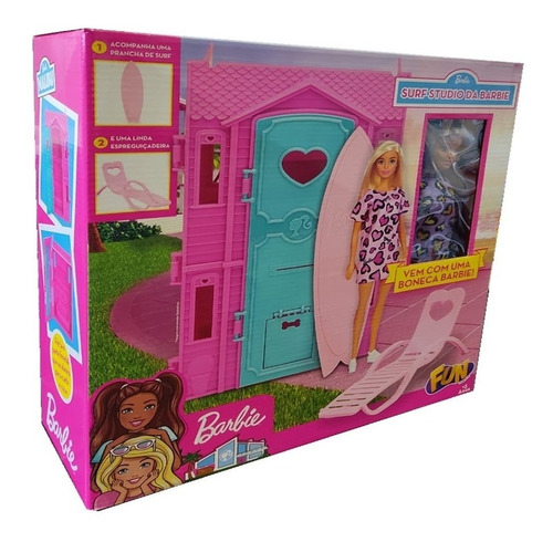 Boneca Articulada Barbie Surf Studio - Fun Brinquedos | Parcelamento sem juros