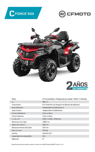 Atv Cfmoto Cforce 650 Touring - Entrega Inmediata -