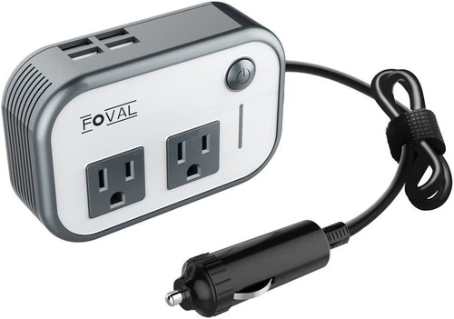 Foval - Inversor De Corriente De Coche De 200 W Cc 12 V A 11